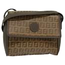 FENDI Zucchino Canvas Schultertasche Beige Auth 81011 - Fendi