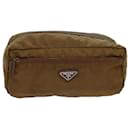 PRADA Pouch Nylon Beige Auth 81108 - Prada