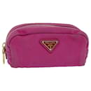 PRADA Pouch Canvas Pink Auth bs15644 - Prada