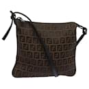 Bolsa de ombro em canvas Zucchino FENDI marrom Auth mr304 - Fendi