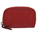 GUCCI GG Canvas Coin Purse Red 324801 Auth 80992 - Gucci