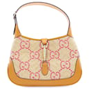 Beige Gucci Small GG Raffia Jackie 1961 Crossbody Bag