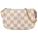 White Louis Vuitton Damier Azur Mini Pochette Accessoires Handbag