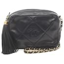 Blue Chanel CC Lambskin Tassel Camera Bag