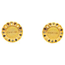 Gold Chanel Gold Plated CC Clip On Earrings