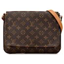 Sac à bandoulière Musette Tango Monogram Louis Vuitton marron à courte sangle