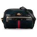 Mini bolsa crossbody Ophidia em camurça azul da Gucci