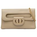 Beige Dior Medium DiorDouble Chain Bag