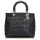 Schwarze Dior Große Soft Lady Dior Handtasche