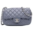 Gray Chanel Mini Classic Lambskin Rectangular Single Flap Crossbody Bag