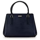 Borsa in pelle blu Burberry