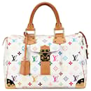 White Louis Vuitton Monogram Multicolore Speedy 30 Boston Bag