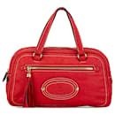 Rote LOEWE Leder-Anagramm-Tassel-Handtasche - Loewe