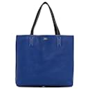 Borsa tote Double Sens 36 in pelle Clemence blu Hermès