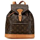 Brauner Louis Vuitton Monogram Montsouris MM Rucksack