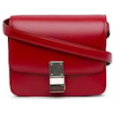 Rote Celine Small Classic Box Umhängetasche - Céline