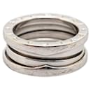 Silver Bvlgari 18K White Gold B.Zero1 Two Band Ring - Bulgari