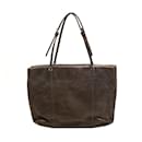 Borsa tote in pelle marrone Prada