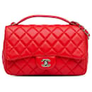 Red Chanel Medium Easy Carry Flap Satchel