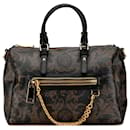 Black Versace Medusa Chain Boston Bag