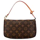 Braune Louis Vuitton Monogram Pochette Accessoires Schultertasche