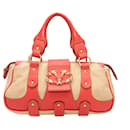 Borsa a mano Valentino in corallo e beige