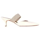 Malone Souliers Maisie Mule Sandals in Off-White Leather  - Autre Marque