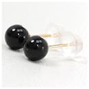 K18 Yellow Gold Onyx Earrings in Excellent Condition - Autre Marque