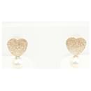 K10 Pink Gold Pearl Earrings in Excellent Condition - Autre Marque