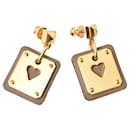 Hermes Swift Leather Earrings As de Coeur - Hermès