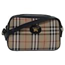 Burberrys Nova Check Schultertasche aus Canvas Beige Auth 81878 - Autre Marque