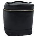 CHANEL Vanity Bicolore Pouch Pelle Nera CC Auth 81781 - Chanel