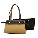 Bolso tote Officier Toile Brown Hermes - Hermès