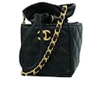 Borsa a spalla nera matelassé Chanel