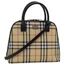 Borsa a mano in PVC Nova Check di BURBERRY 2 vie Beige Auth ep4689 - Burberry