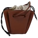 HERMES Vespa Pouch Leather Brown Auth 80982 - Hermès