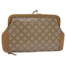 CELINE Macadam Canvas Pouch Beige Auth bs15651 - Céline