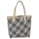 Burberry Nova Check Blue Label Tote Bag aus Canvas beige marine Auth bs15727