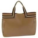 GUCCI Hand Bag Leather Beige Auth 80175 - Gucci