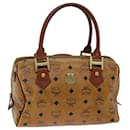 MCM Vicetos Logogram Borsa a Mano PVC Marrone Auth yk13378