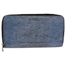 LOUIS VUITTON Carteira Zippy Long Epi Denim Azul M60957 LV Auth bs15559 - Louis Vuitton