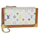 LOUIS VUITTON Pochette Cles Monogram Multicolore Sac Blanc M92655 Auth 81333 - Louis Vuitton