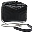 SAINT LAURENT Lulu Shoulder Bag Calfskin Black 574102 Auth 80966A - Saint Laurent