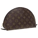 LOUIS VUITTON Monogram Trousse Demi Ronde Cosmetic Pouch M47520 LV Auth 81363 - Louis Vuitton