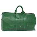 LOUIS VUITTON Epi Keepall 55 Boston Bag Green M42954 LV Auth 80678 - Louis Vuitton