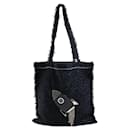 Chanel Black and Silver Tweed/Metal Shoulder Tote Bag