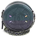 Chanel Shoulder Bag in Metallic Dark Green