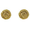 Chanel Gold Plated Clip Earrings