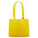 Sac fourre-tout en caoutchouc jaune Chanel