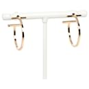 Tiffany & Co. T Hoop Medium Earrings in Pink Gold